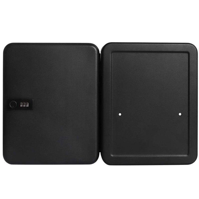 Jssmst Wall Mount Key Storage Box with Code, Locking Key Cabinet Security, 48 Key Hooks & Tags Labels, 11.81 x 9.45 x 2.95 inches, Black Matt - Image 5